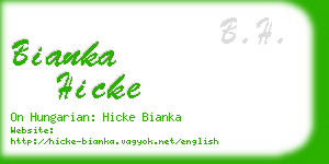 bianka hicke business card